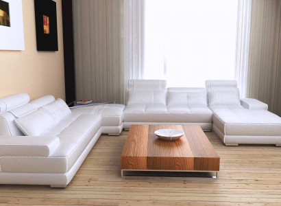 Sofas Wohnlandschaft Design Ecksofa Leder Neu U Form Sofa Couch Polster Garnitur